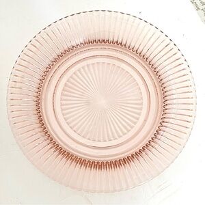 ANCHOR HOCKING QUEEN MARY PINK DEPRESSION GLASS 9 7/8” VTG